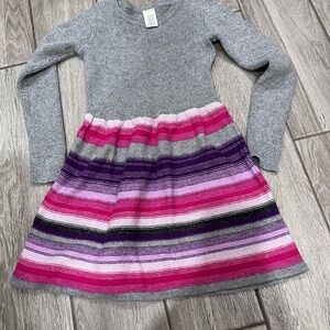 Gymboree Gray and Pink Striped Dress